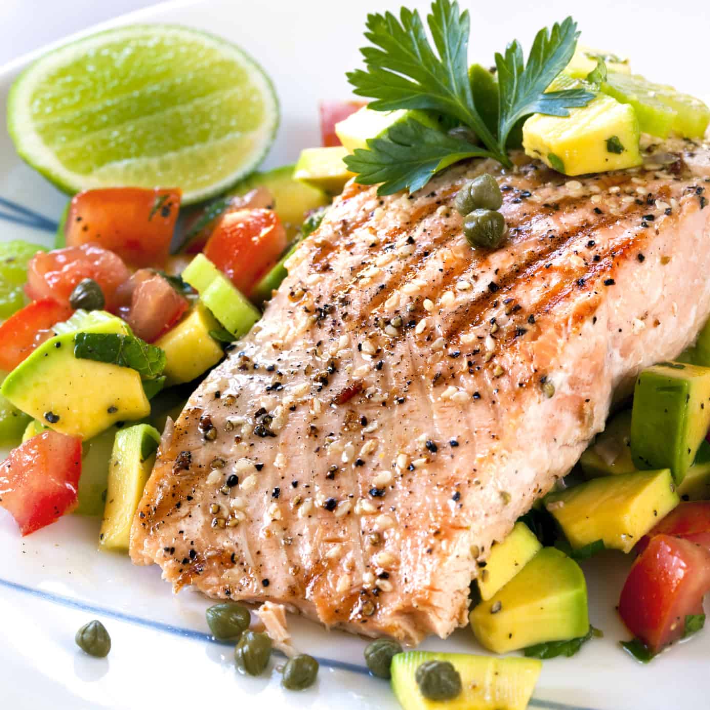 Pan-seared salmon